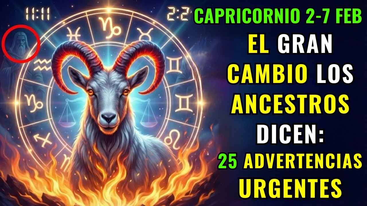 ♑ CAPRICORNIO - 2-7 FEB: EL GRAN CAMBIO ESPIRITUAL (5 advertencias de tus antepasados)