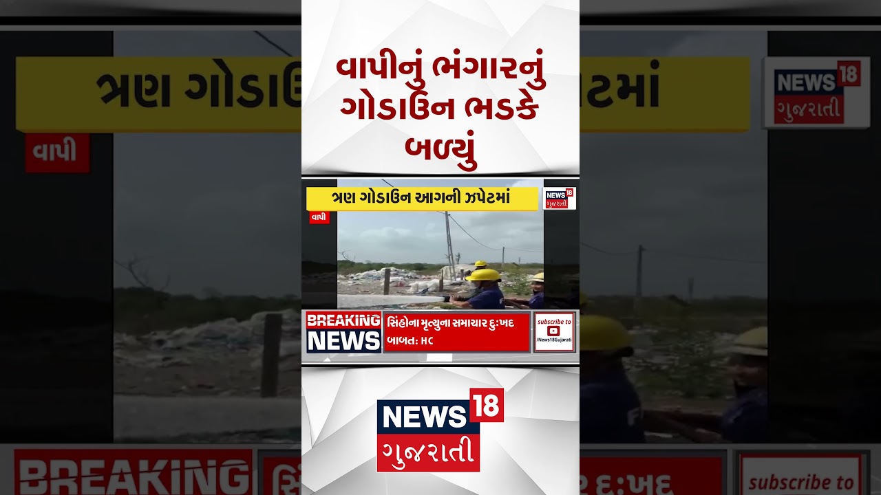 Valsad Fire Incident News | વાપીનું ભંગારનું ગોડાઉન ભળકે બળ્યું | Shorts | Gujarati News