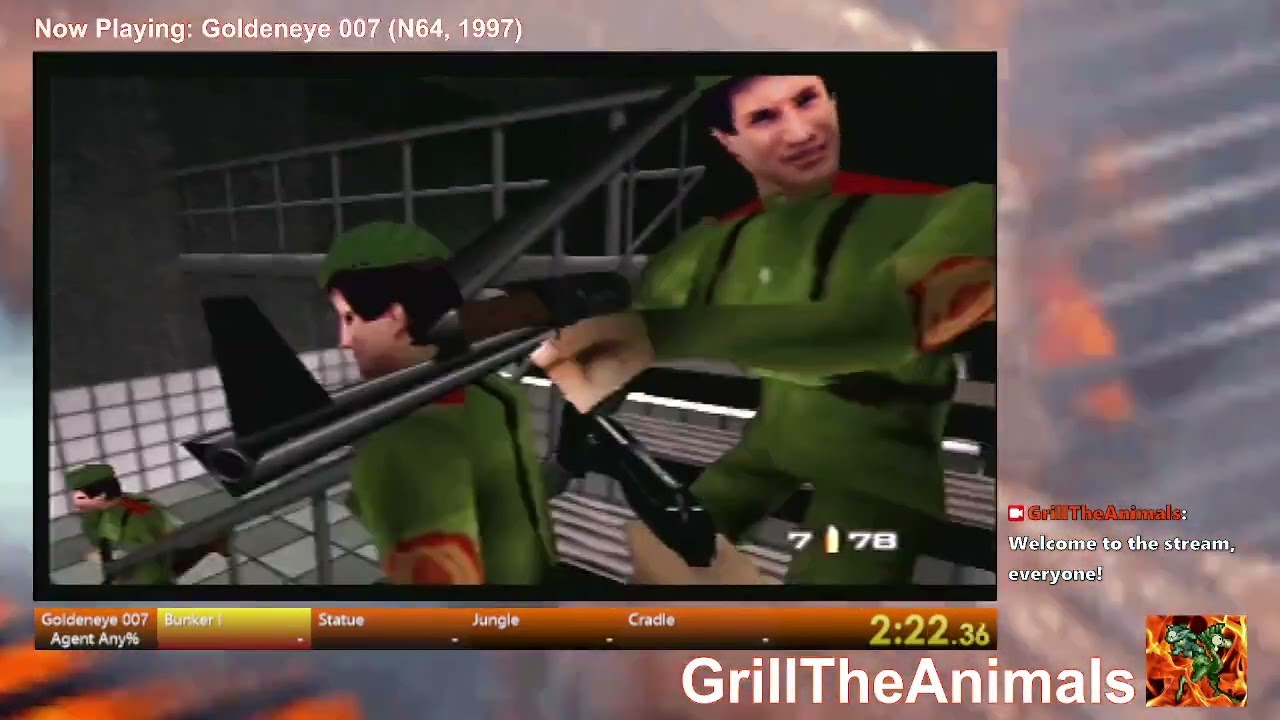 GrillTheAnimals running Goldeneye 007 - Agent Any% attempts