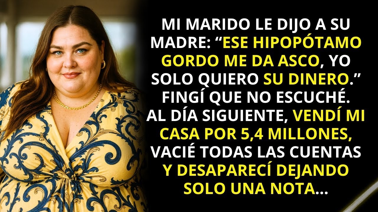 _Ese hipopótamo me da asco_, dijo mi marido. No reaccioné. Al día siguiente, todo cambió…