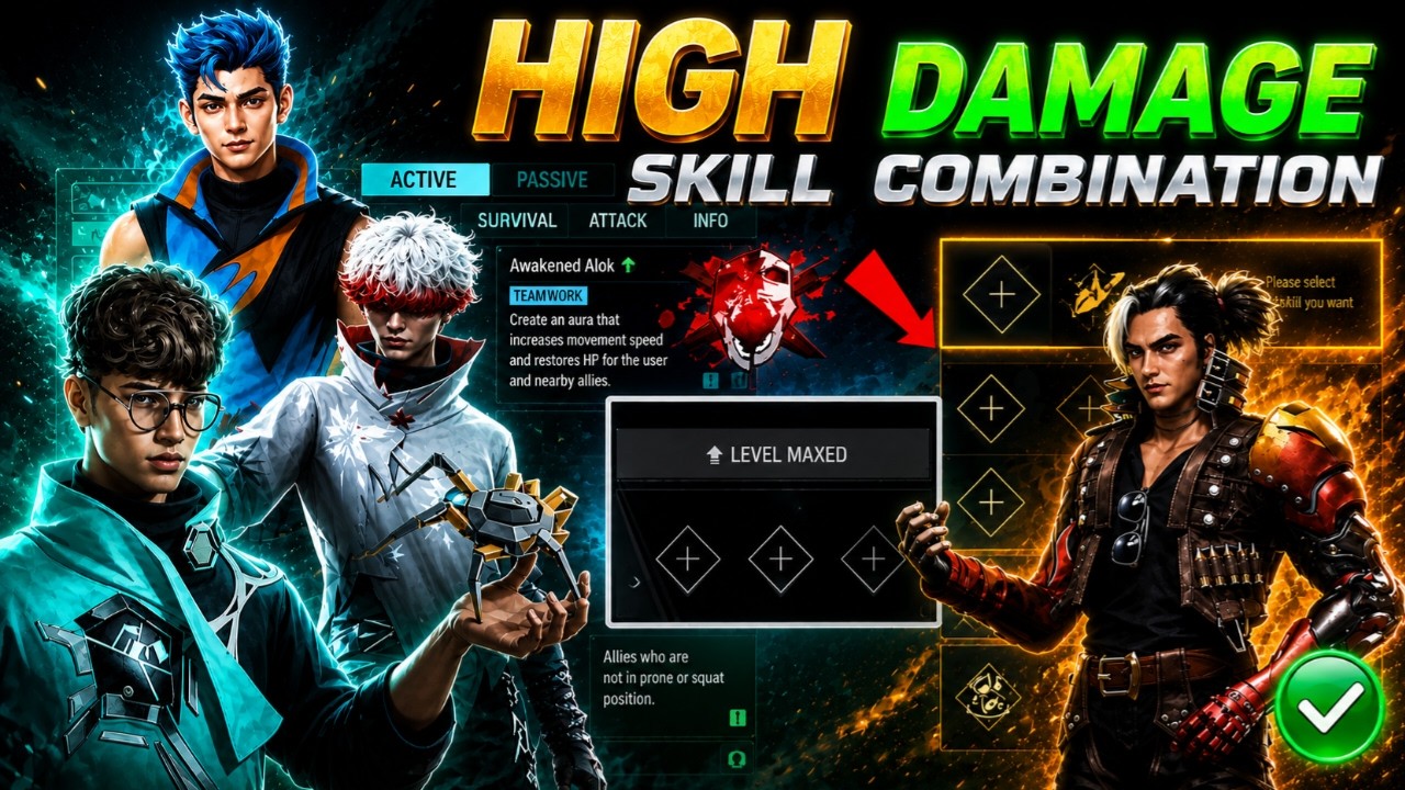 4 September 2026 🔥 HIGH DAMAGE SKILL COMBINATION | Best Character Skill for BR rank