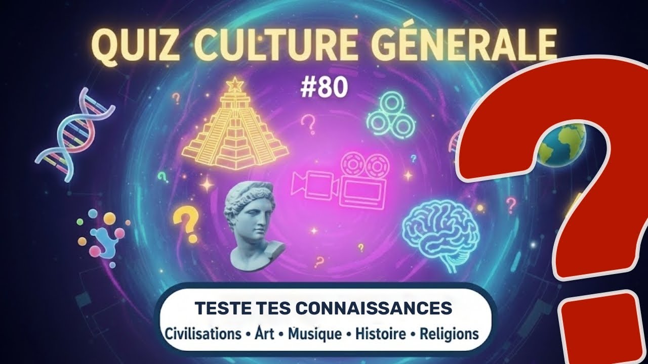 QUIZ CULTURE GÉNÉRALE #80 | 50 Questions DÉFIS (Art, Histoire, Cinéma, Mythologie) 🔥