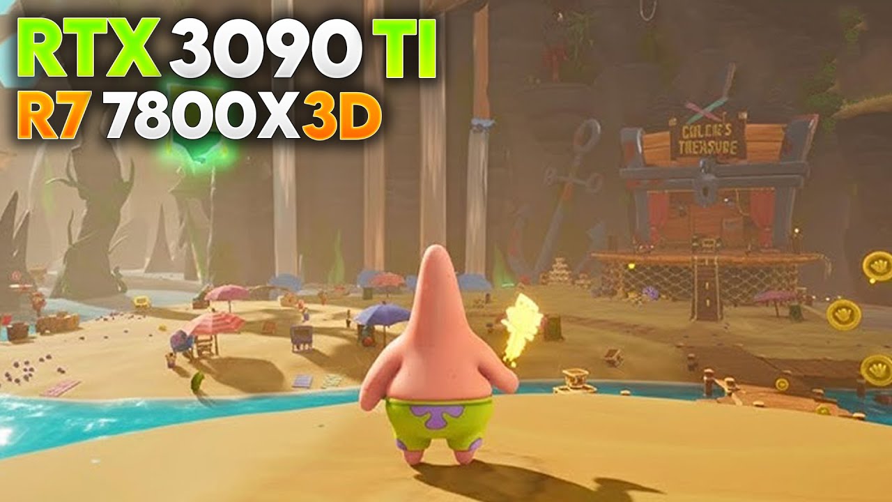 7800X3D & RTX 3090 Ti | SpongeBob SquarePants: Titans of the Tide (1080p, 1440p & 4K Epic + DLSS 4)