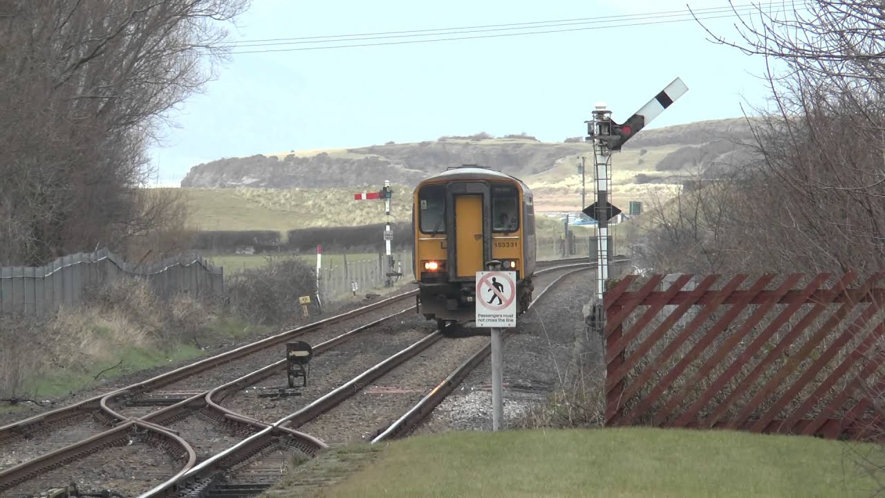 Class 156 and 153 Sprinter at Askam Station 18th Feb 2014