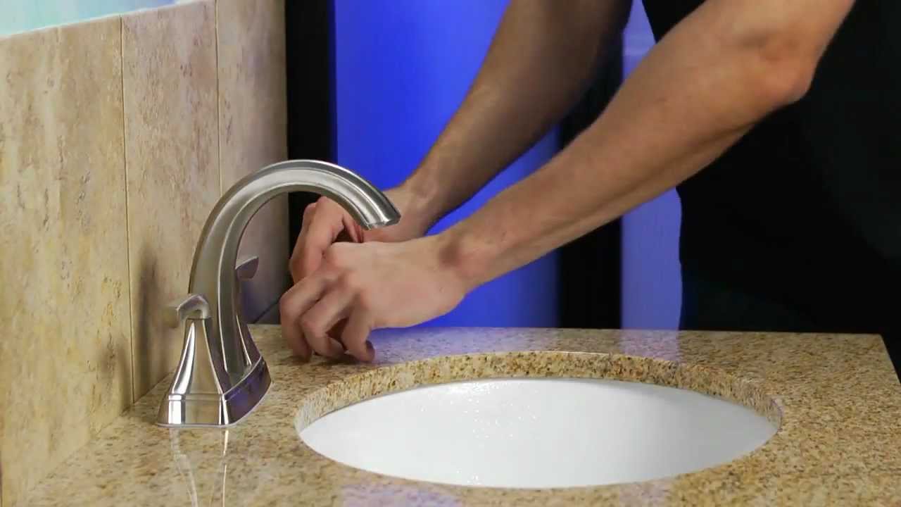 Installing a Pfister 4" Centerset Bathroom Faucet with a Push & Seal Drain - Selia Collection