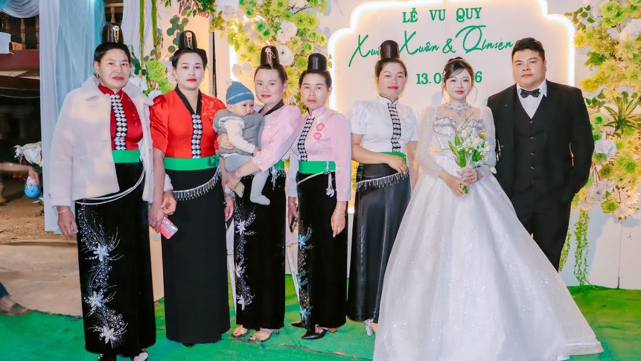 Toàn cảnh lễ vu quy Xuân Xuân & Qinsen Bản phiêng ban xã nà tấu Điện Biên