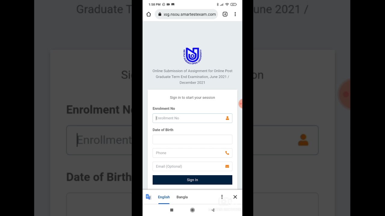 NSOU PG ONLINE ASSIGNMENT LIVE || LOG IN PROCESS LIVE || MM INSTITUTION