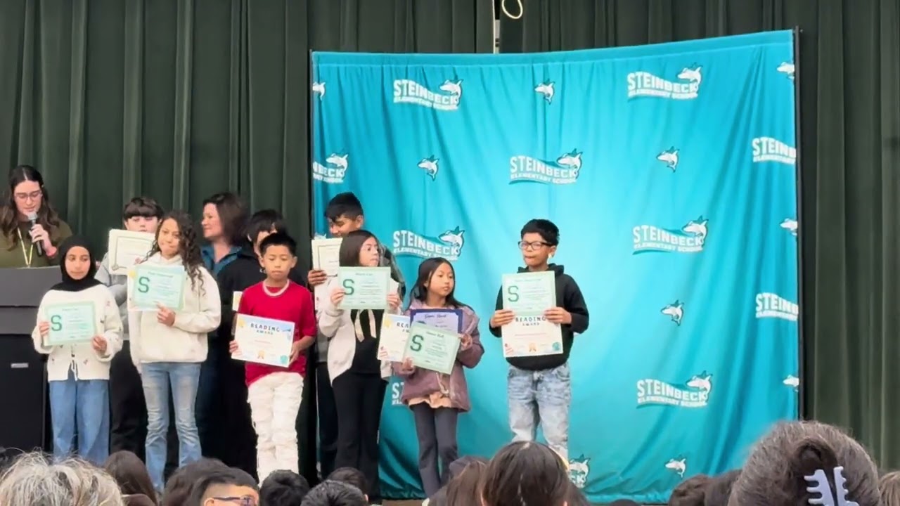 Nicole’s award: honor roll, super shark, and reading award. 1/30/26