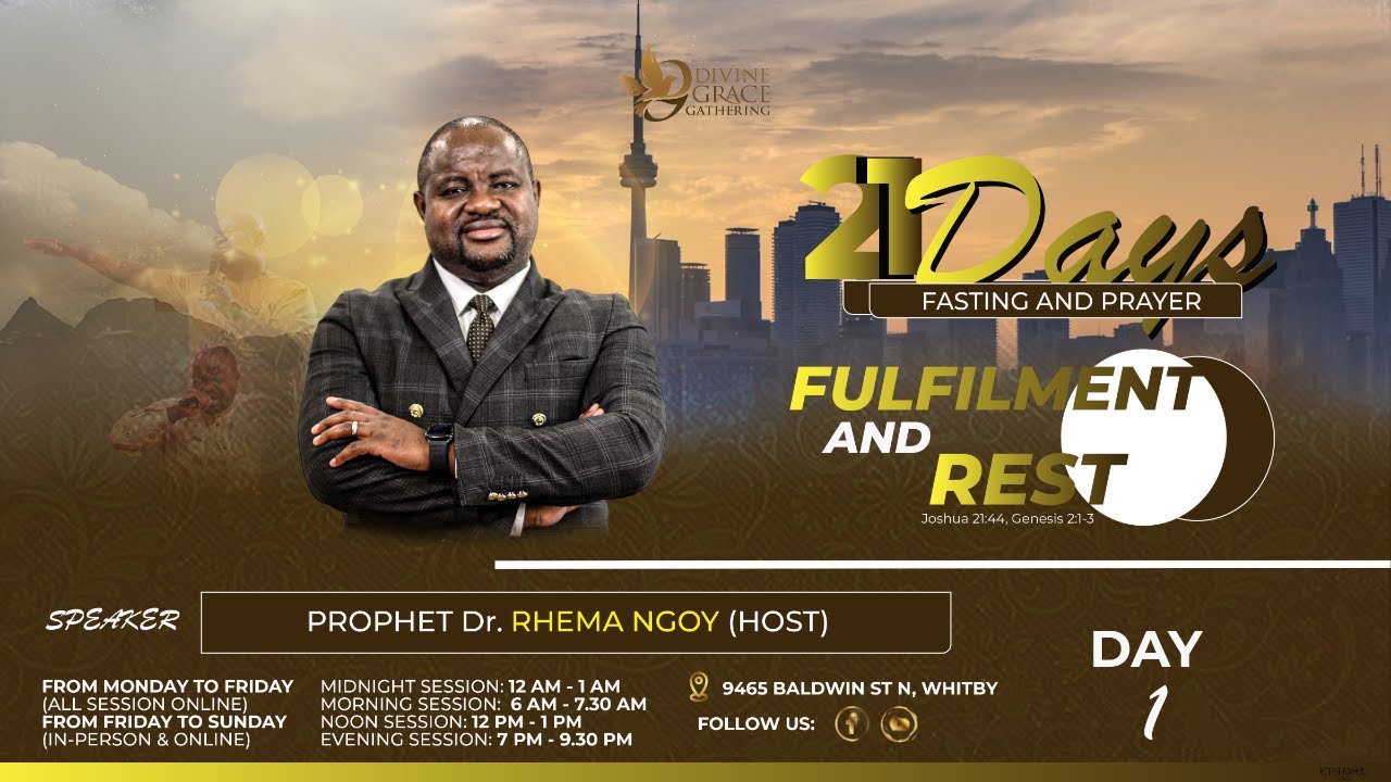 21 Days Fasting and Prayer Retreat 2025 | Day 1, Evening Session | Prophet Dr. Rhema Ngoy