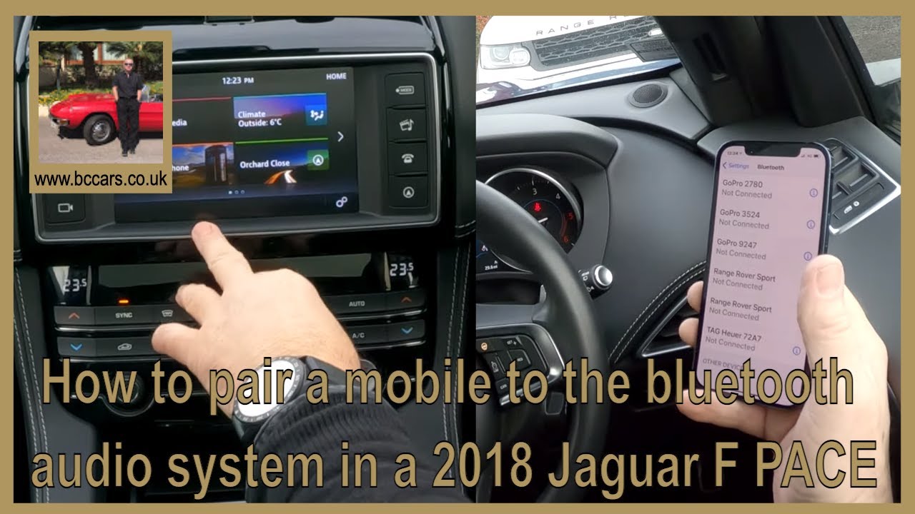 How to pair a mobile to the bluetooth audio system in a 2018 Jaguar F PACE