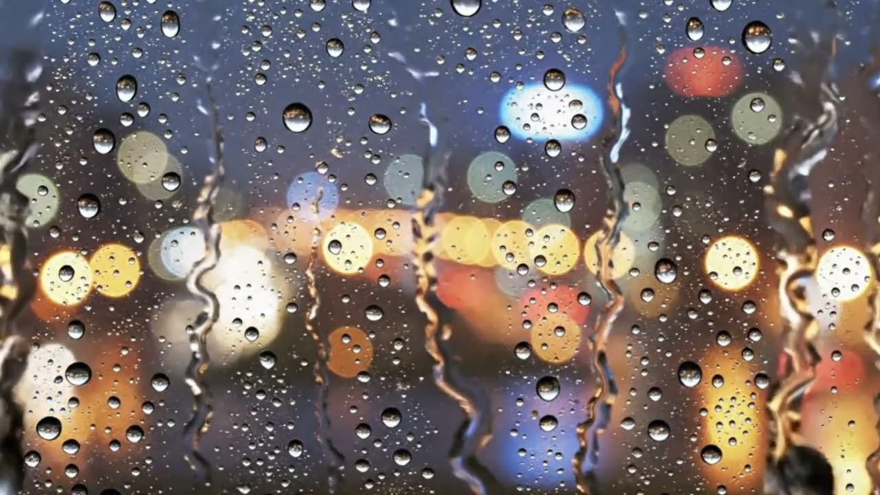 1 Hours of Gentle Rain on Window for Deep Sleep 🌧️ No Thunder • Cozy Bedroom • Black Screen ASMR