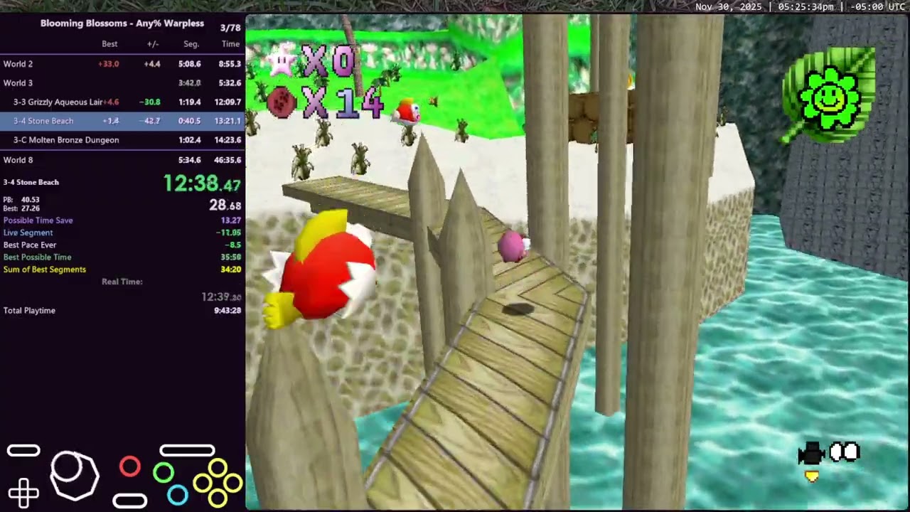 [Old PB] Blooming Blossoms Any% Warpless - 43m 08s
