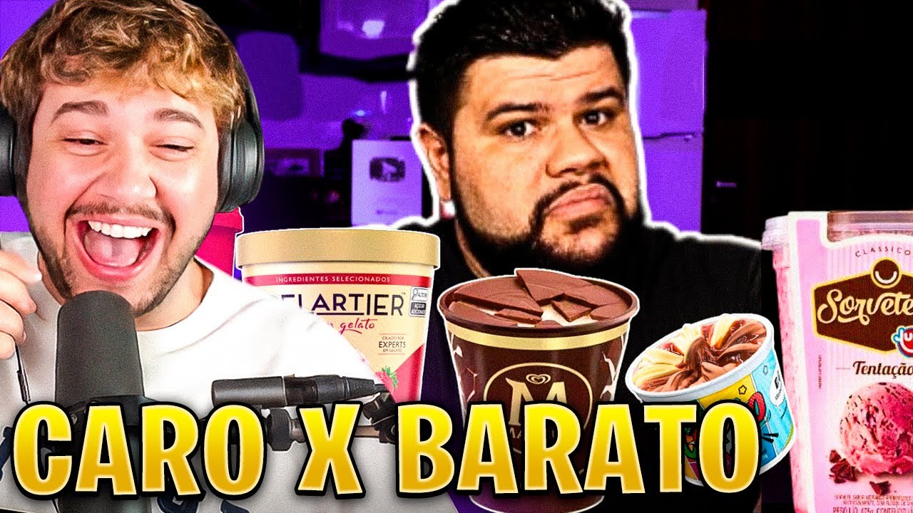 Sorvete caro VS Sorvete barato - React Brino