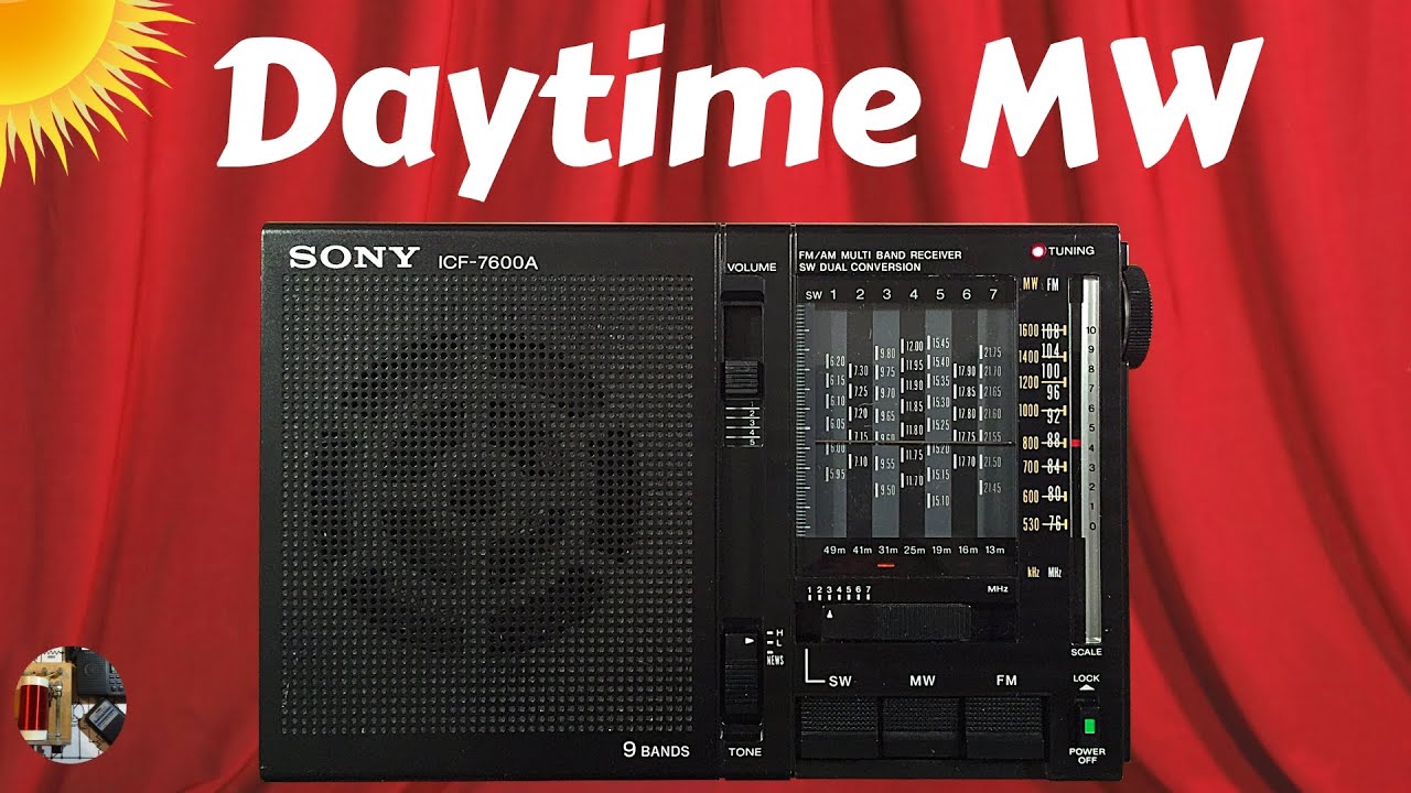 Sony ICF-7600A Classic Shortwave Radio Daytime MW