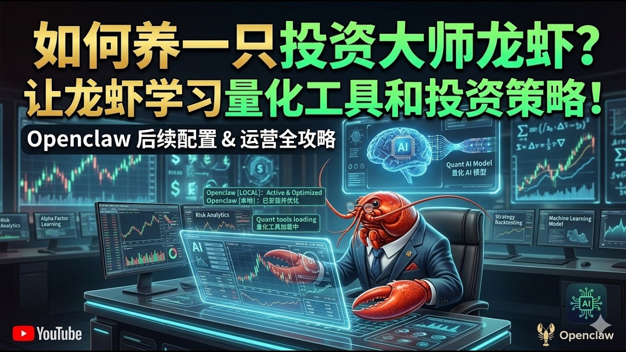 【OpenClaw进阶】手把手教你养一只&ldquo;投资大师&rdquo;龙虾！从核心配置到自动化金融分析 Agent 实战 | 包含基础命令/核心配置/模型/SKILL搜索及安装/心跳与定时任务/安全避坑全经验分享