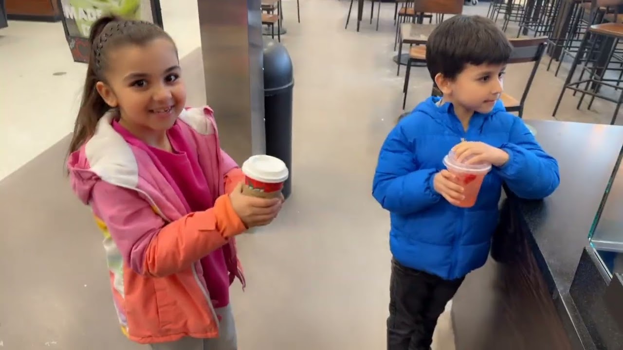 we are going to Starbucks to order coffee for the first time.
