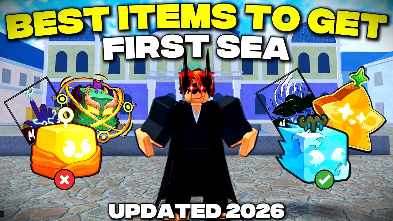 Лучшие предметы для Первого моря! (Гайд по прокачке в Blox Fruits 2026)🔥
