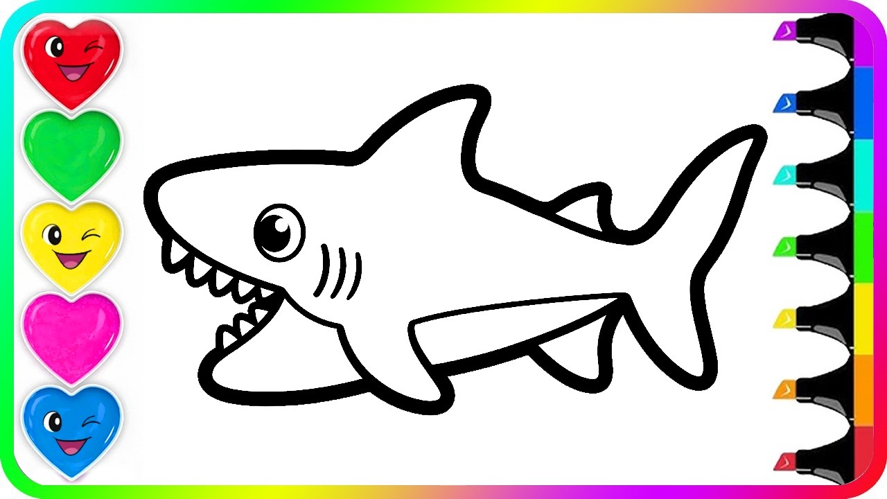🦈 РИСУНОК АКУЛЫ | Как нарисовать потрясающую акулу | Простые пошаговые инструкции для начинающих