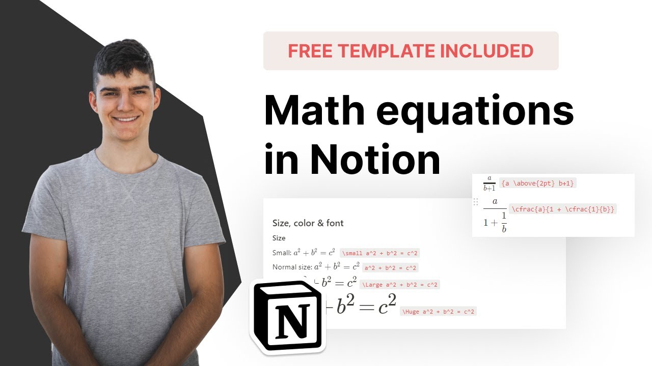 Math equations in Notion | Notion equations for maths, physics & computer science