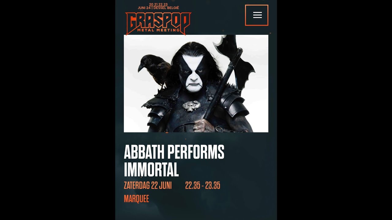 Graspop 2024 - Abbath Performs Immortal