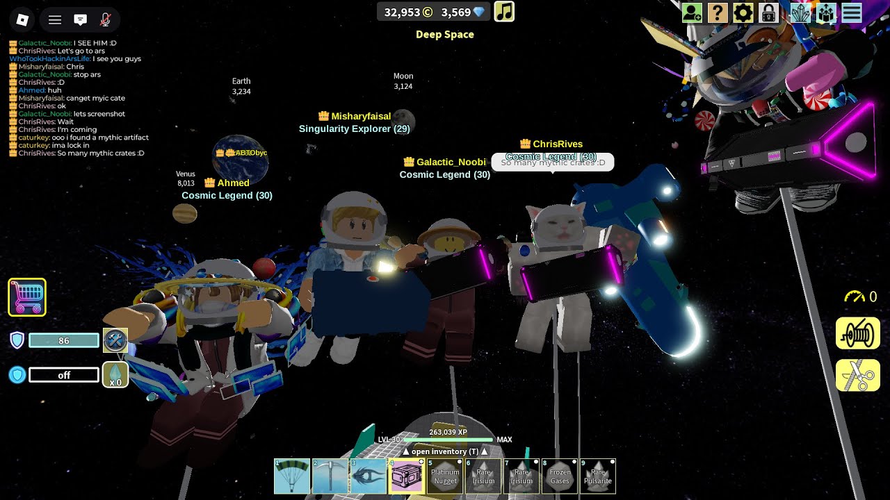 3 Mythic Crates for 3 space explorers :D New Season of The Space Simulator + 50 Million Visits