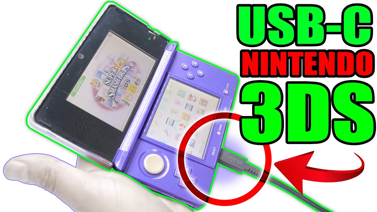 Carga tu NINTENDO 3DS vía USB-C