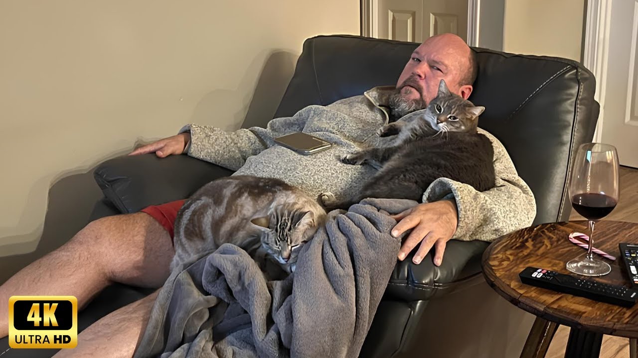 Dad with cat he did not want 😹