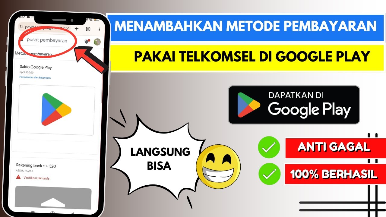 Cara Menambahkan Metode Pembayaran Telkomsel di Google Play Store Terbaru