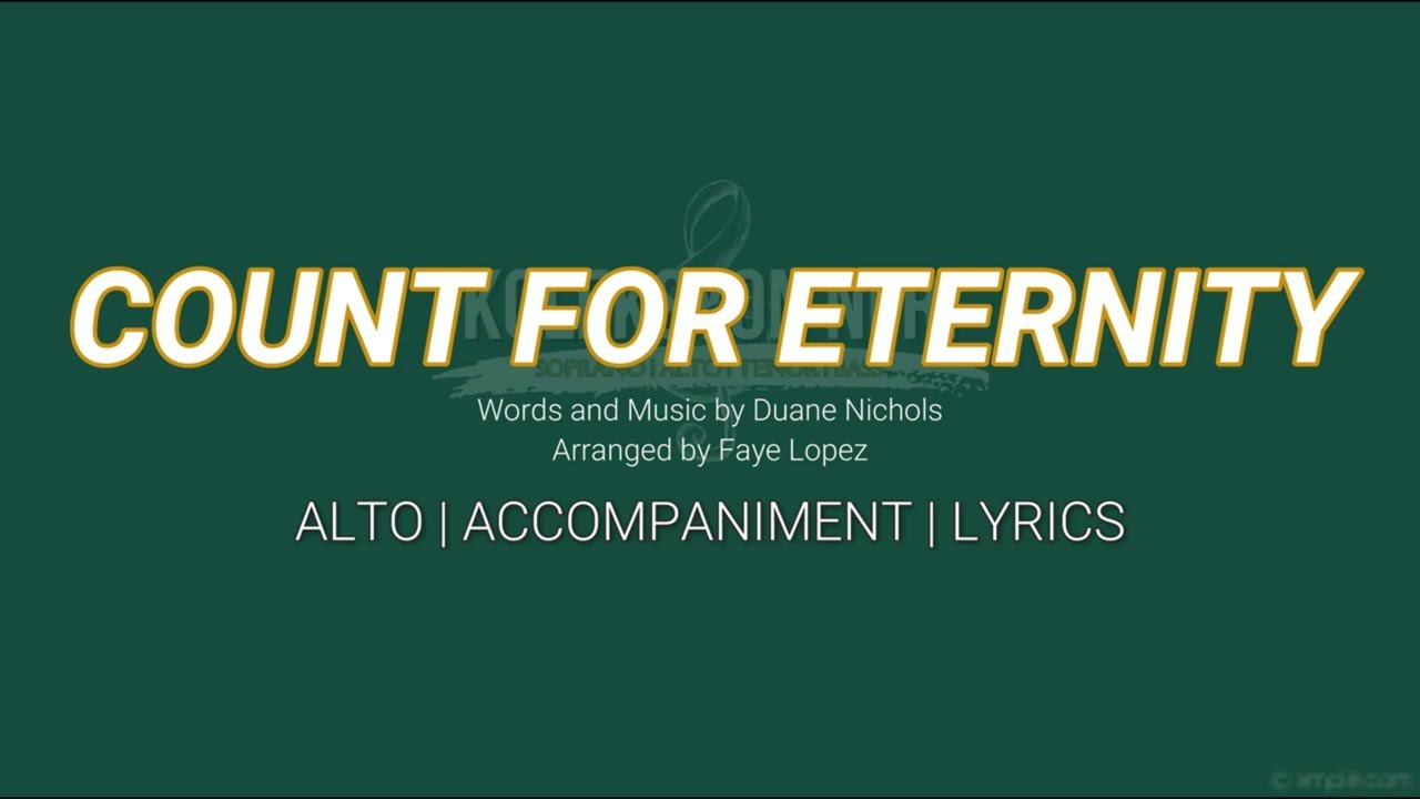 Count for Eternity | Alto | Vocal Guide by Sis. Sharmaine Manlapaz