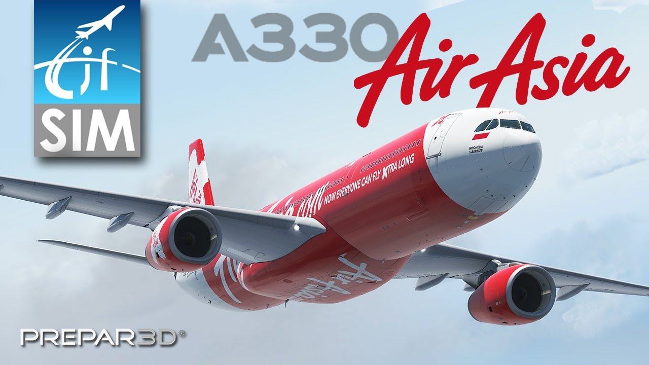 Prepar3D v4.5 | Aerosoft A330 Professional | AirAsia X | Landing in Singapore