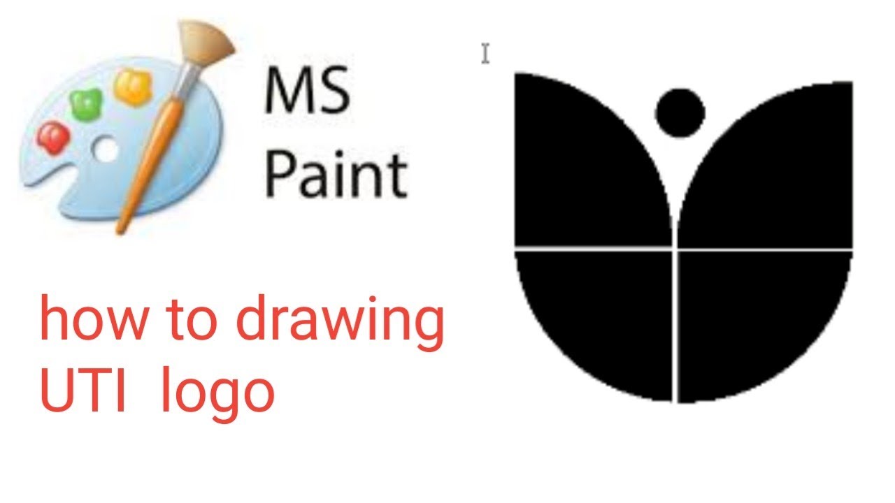 how to drawing UTI logo in ms paint. #shorts