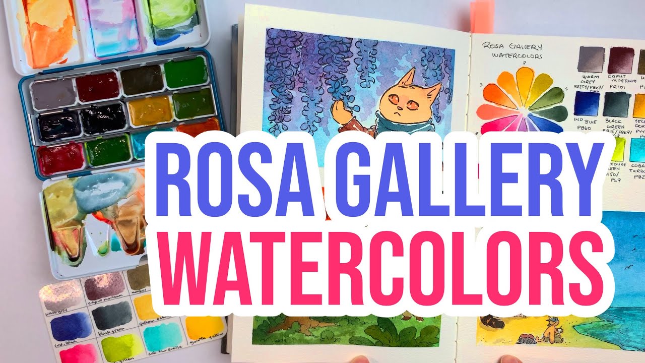 Rosa Gallery Watercolors 🇺🇦 - Custom set of 12 colors - Review & Demo! 🎨