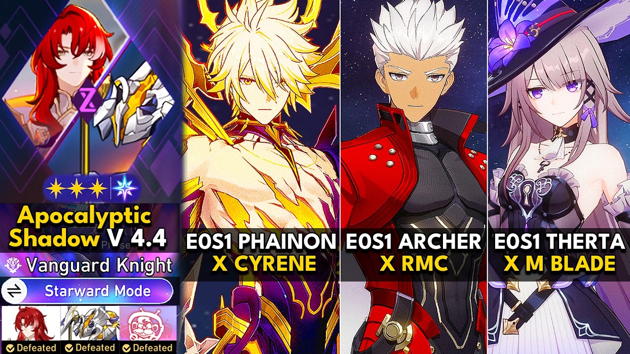 E0S1 Phainon, E0S1 Archer, E0S1 The Herta | Apocalyptic Shadow 4.4 Starward Mode | HSR 4.4