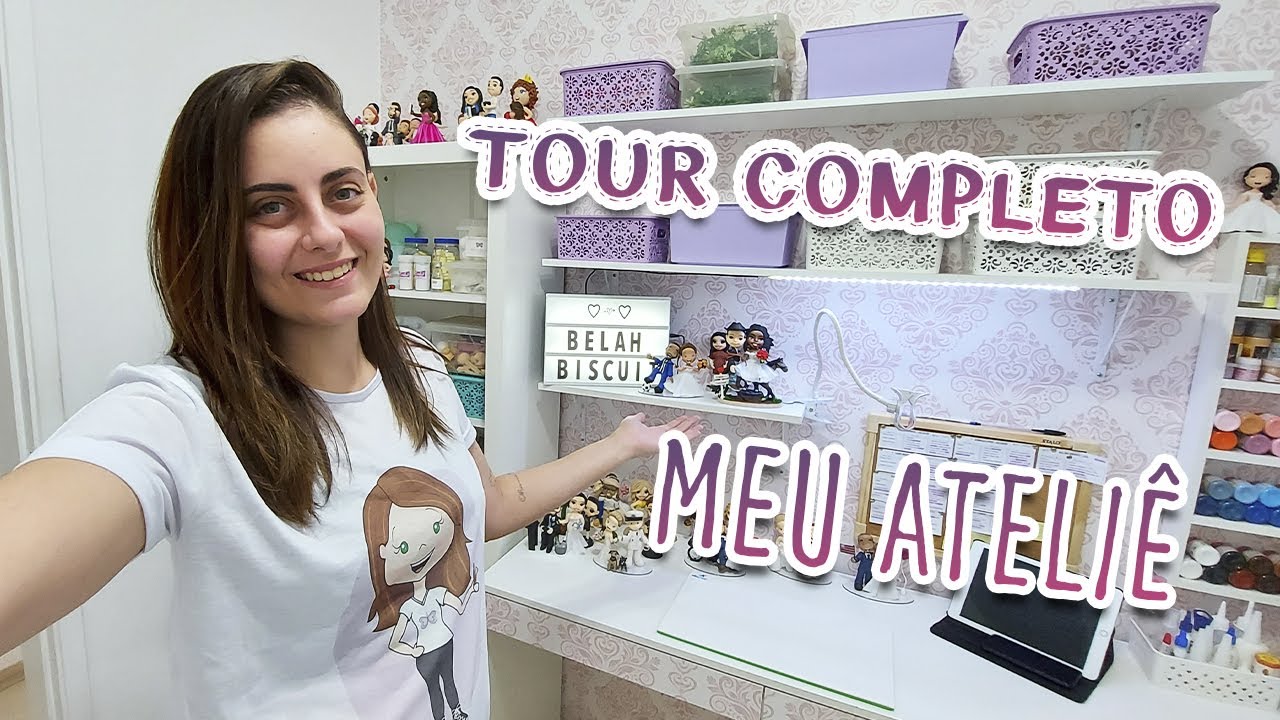 TOUR COMPLETO PELO MEU ATELIÊ! - BELAH BISCUIT
