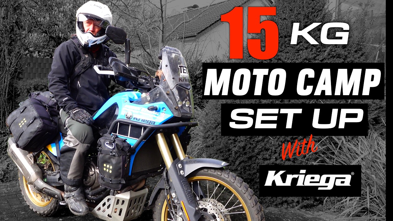 15 Kg MOTO CAMP SET UP - Comfort Versus Weight Saving.