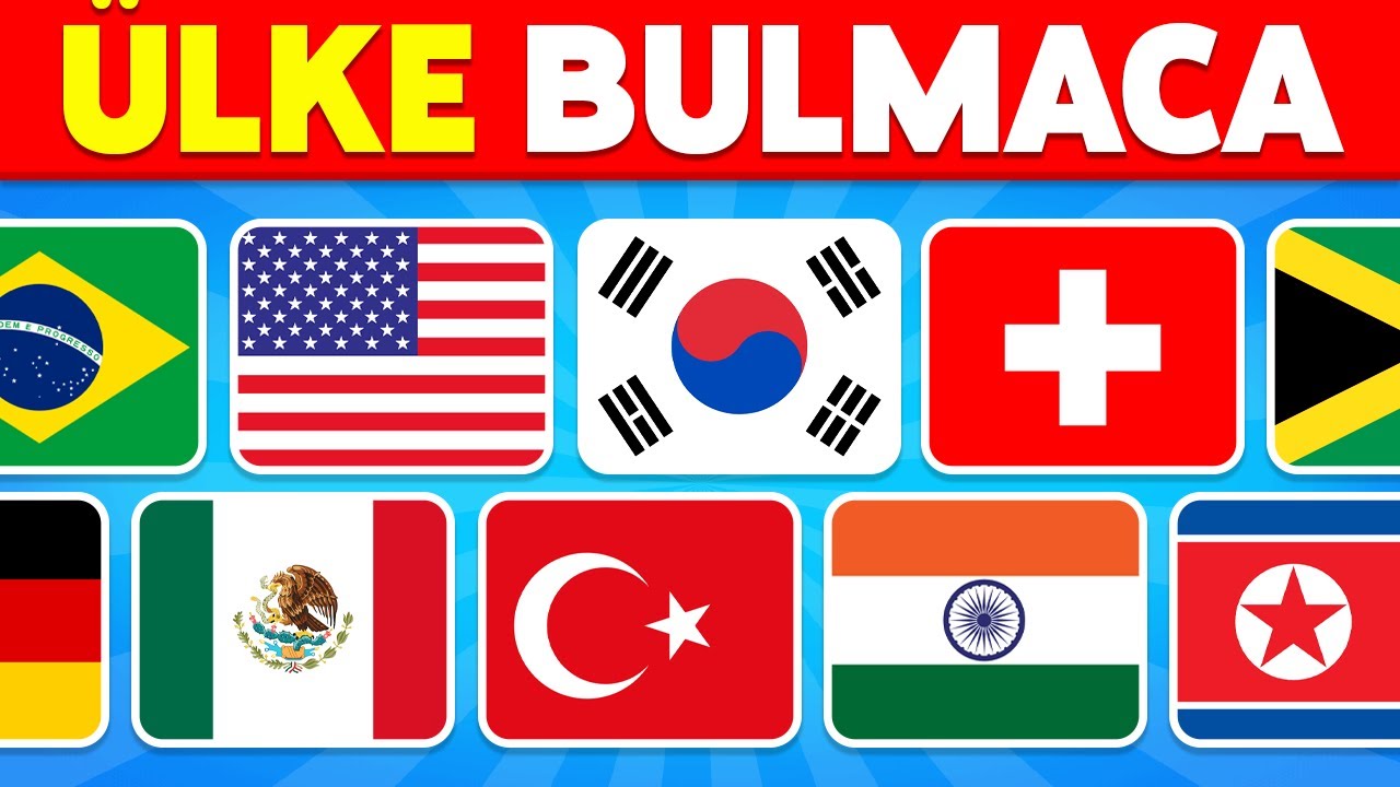 🚩 Bayrağa Göre Ülkeyi Tahmin Etme Testi 🌎🤔⏰ | 100 Bayrağı Tahmin Edebilir misin? | Bayrak Testi