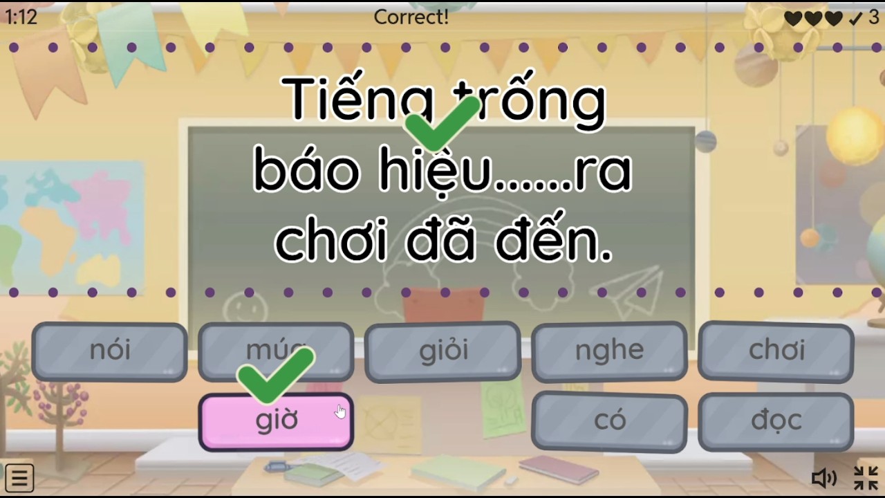 Hành trang lớp 2-Game hay tiếng Việt-Luyện tập Câu-Em tìm từ có 1 tiếng để hoàn thành các câu sau
