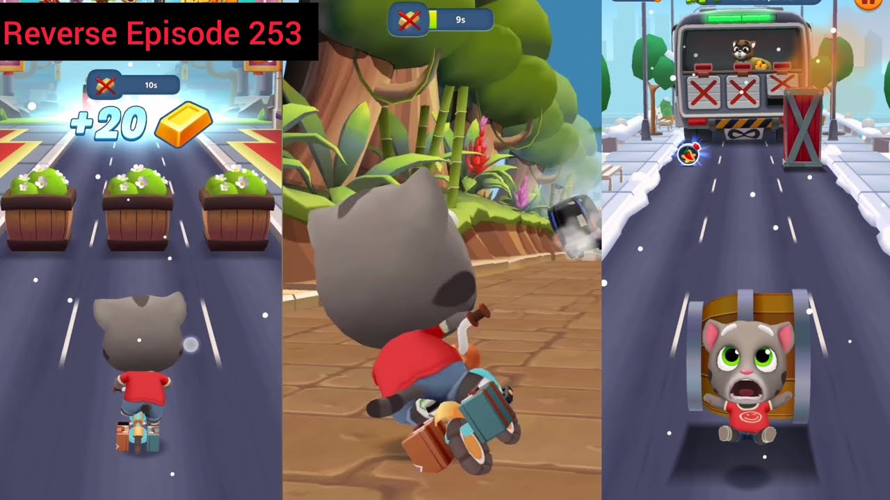 Talking Tom Gold Run Cool Reverse Android gameplay Walkthrough Episode 253