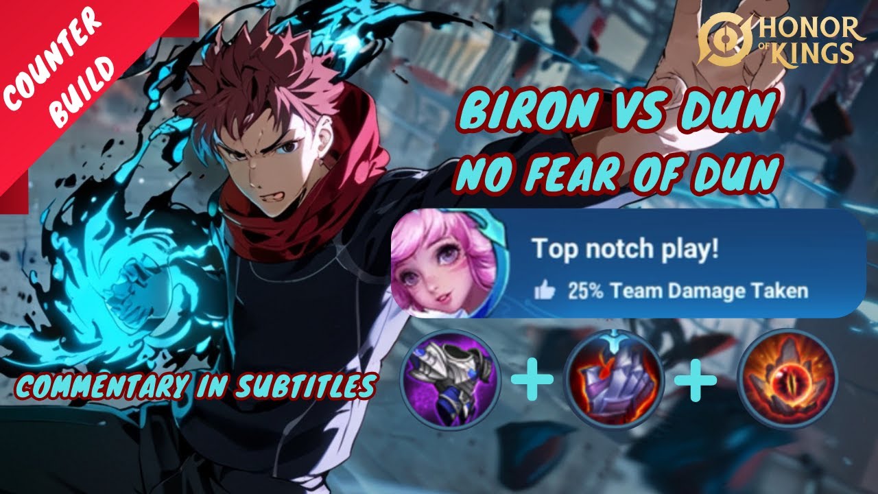 Biron VS Dun | USE This Biron Build to Counter Fight Dun | Honor of Kings Biron Guide