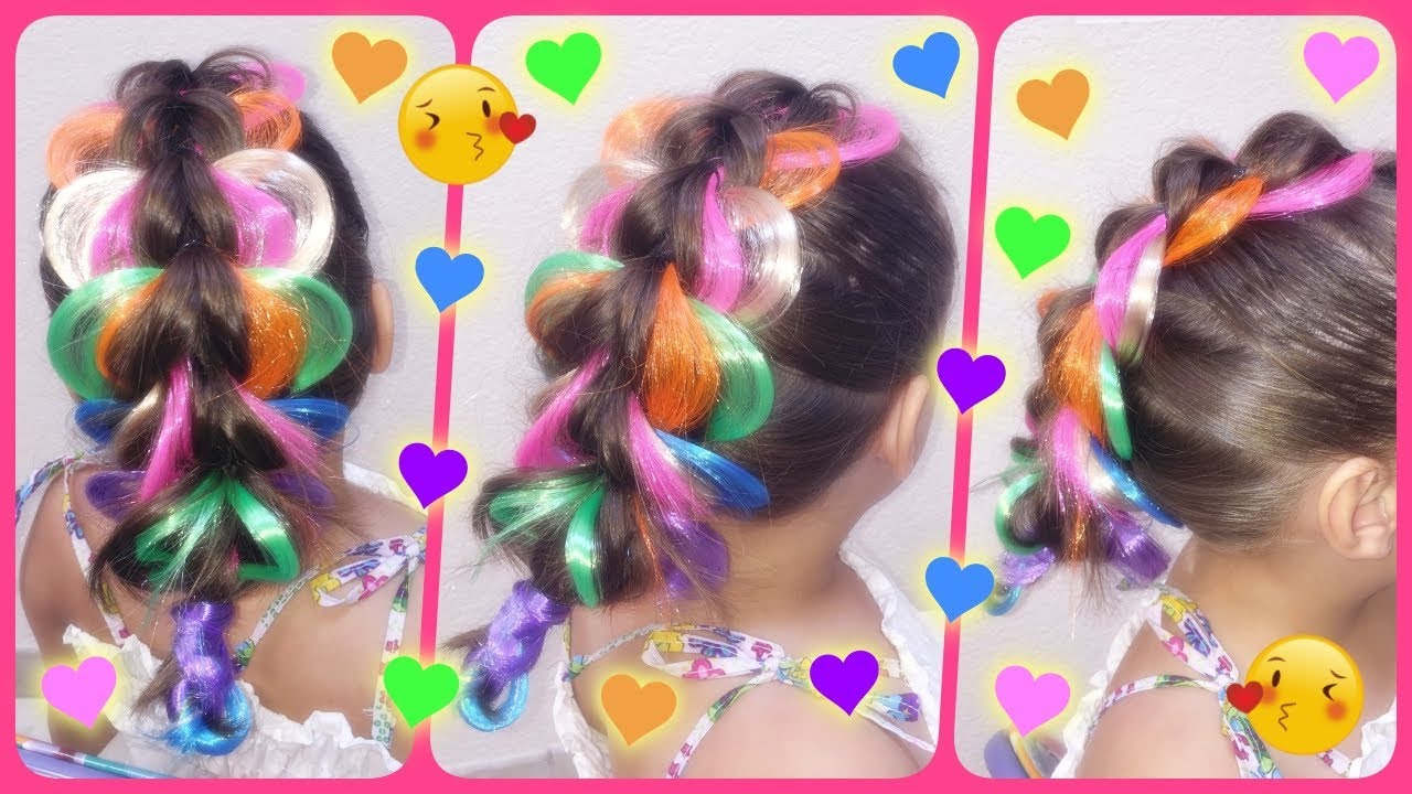 Trenza Arcoiris - Rainbow Braid - Peinado Loco - Peinado para niñas