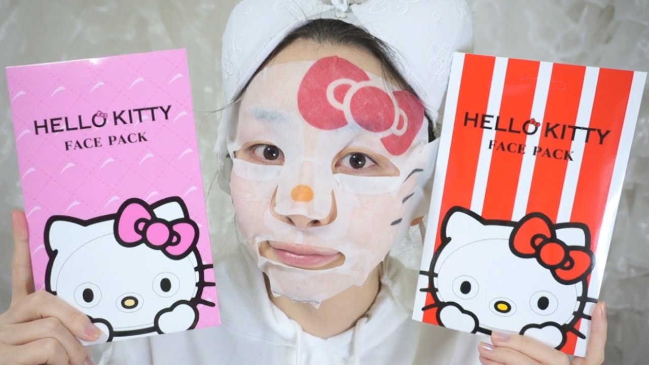 全然なりきれない!!ハローキティのなりきりフェイスパック - 2015.3.6 SasakiAsahiVlog