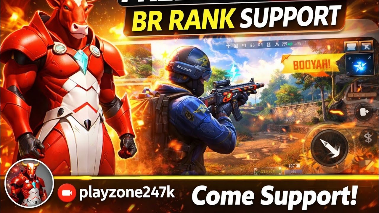 🔴 Playzone247k LIVE | BR Rank Support Needed 🔥