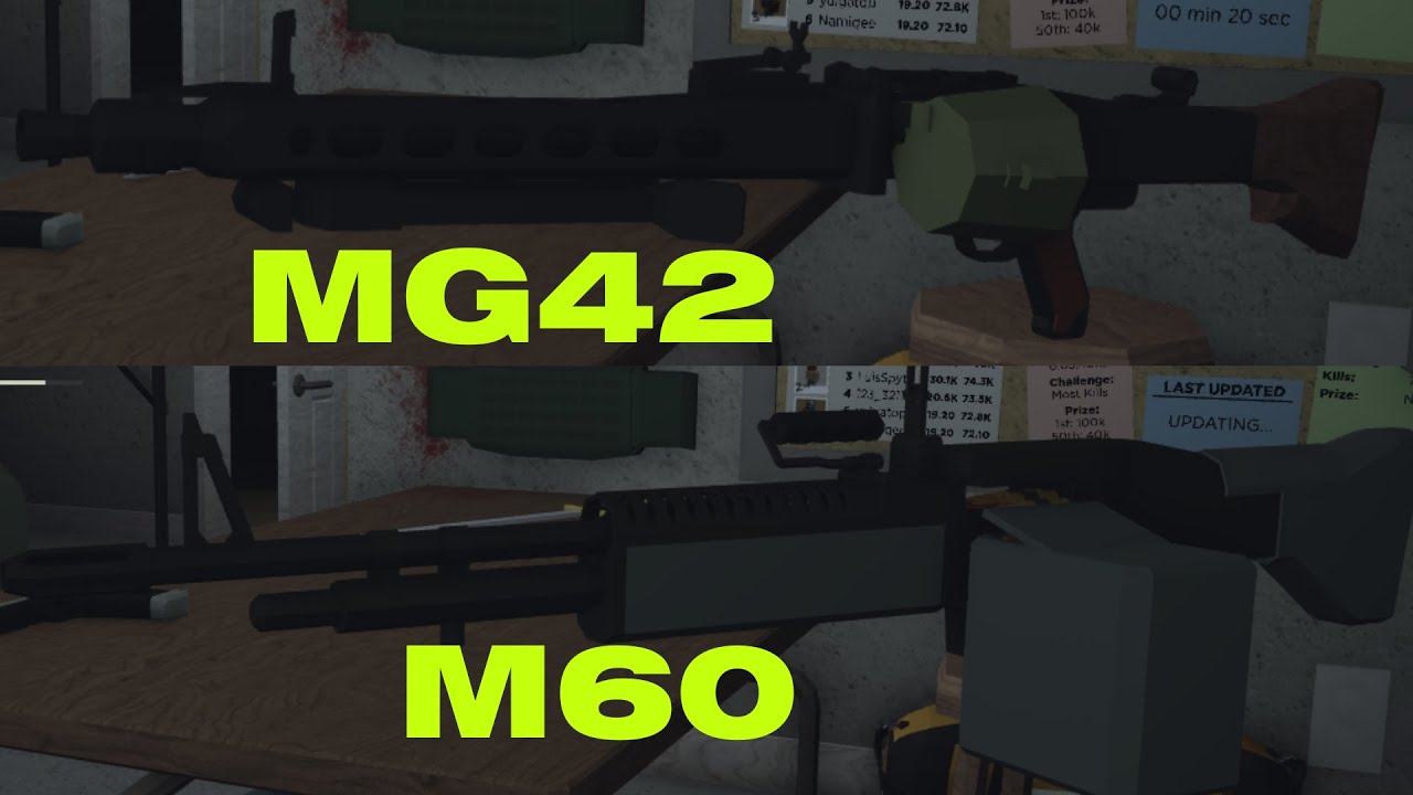 MG42 против M60 — Пулемёты GP — Те, кто остаются, новое обновление
