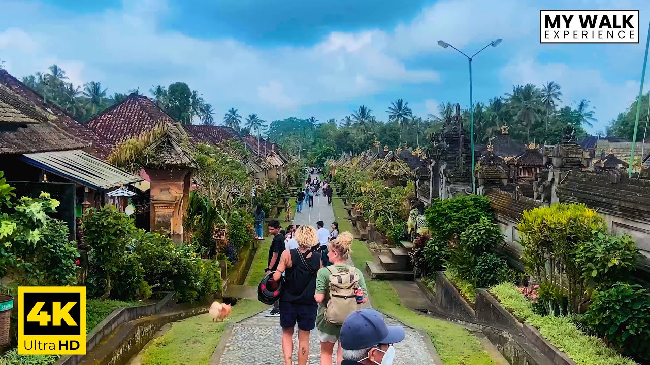 【4K 60 FPS】 Bali Walking Tour - ✨3rd Cleanest Village in the World, Desa Penglipuran Bali