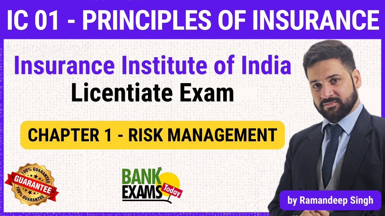 IC 01 Principles of Insurance | Chap -1 Risk Management | Licentiate Exam | Raman sir