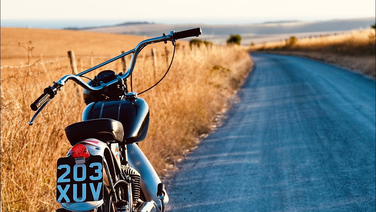 1959 BSA Bantam D1 start up and ride.