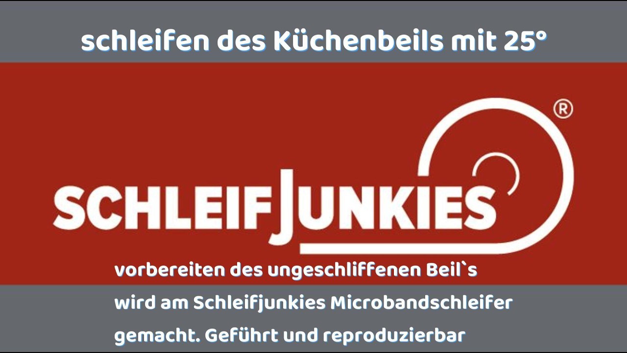 Schleifjunkies chinesisches handgeschmiedetes K&uuml;chenbeil in 25&deg; geschliffen
