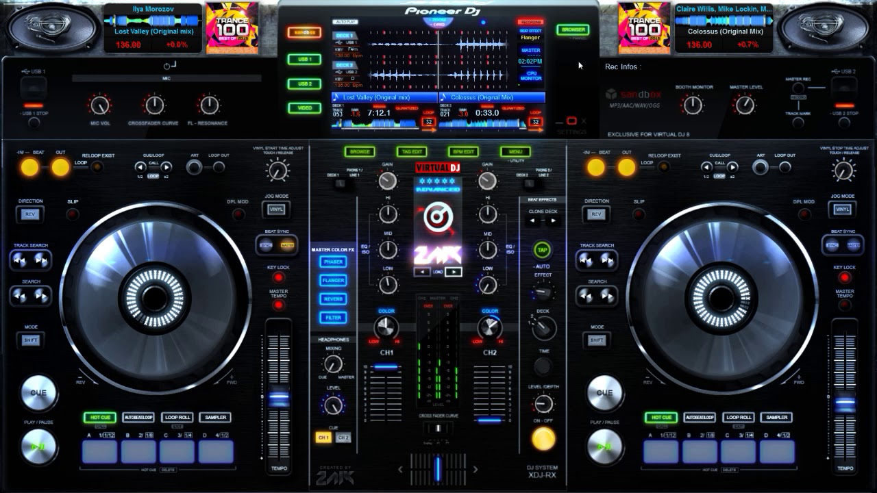 TRANCE VIRTUAL DJ 8 PIONEER XDJ-RX