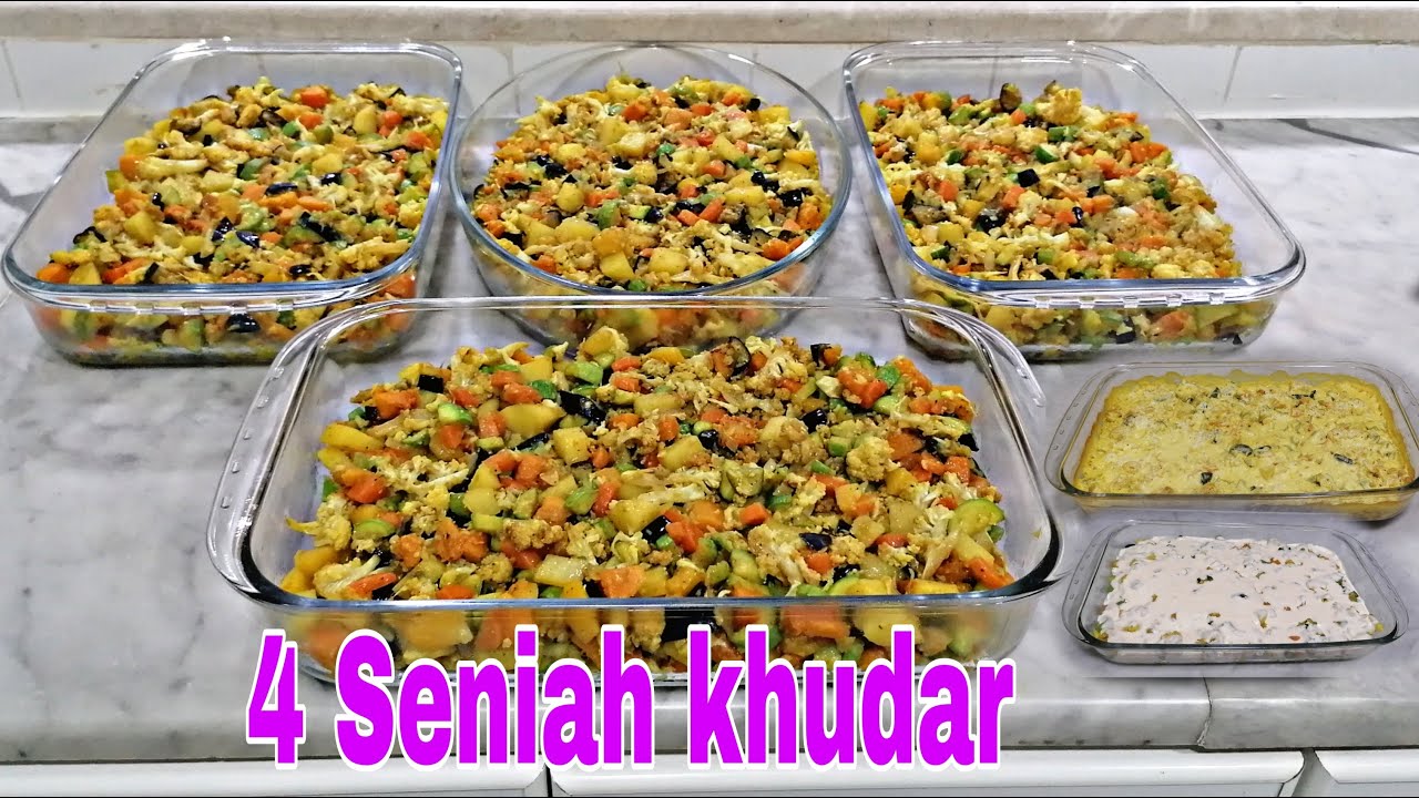Resep bikin seniah khudar 4 seniah besar // ciri khas makanan Saudi mantap & lezat