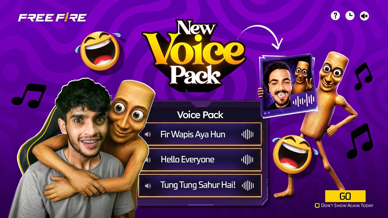 NEW COLLAB VOICE PACK 😅 Free Fire Max